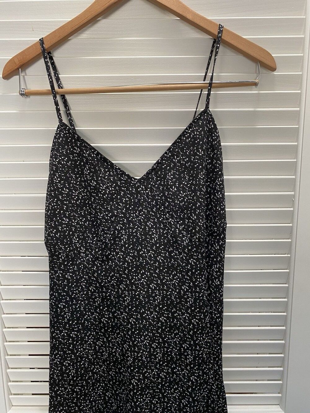 Million Minimalist Floral Slip Dress with Hidden Zipper - Size Small(estimated)